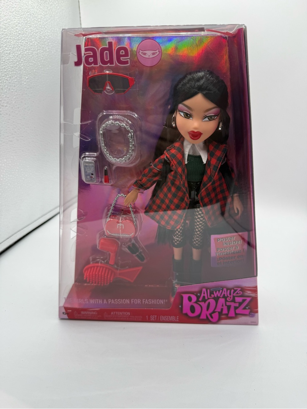 New In Box Bratz Alwayz Jade Fashion Doll with 10 Accessories and Poster B
